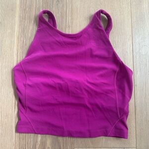 Lulu high neck align cropped tank